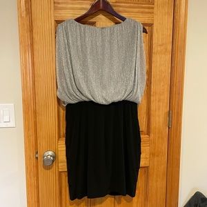 Enfocus studio, size L black and silver dress